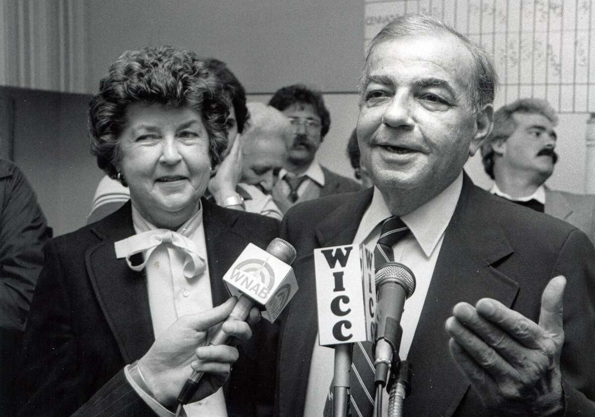 Bridgeport Mayor John C. Mandanici and his wife Mary Grace, Nov. 9th, 1983. Mandanici was mayor 1975-1981.