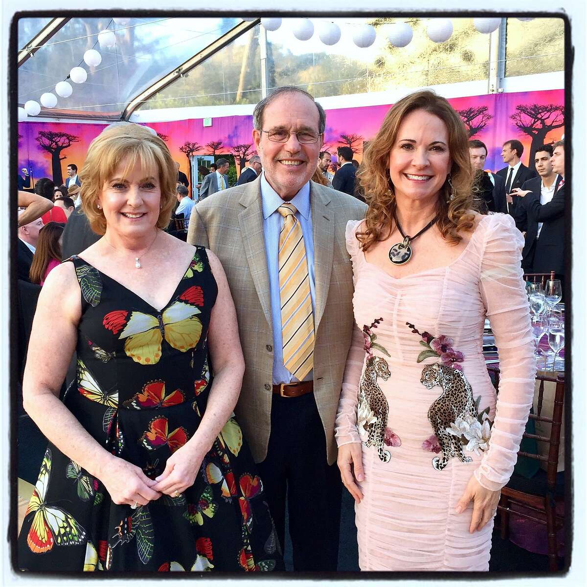Philanthropists Marie and Barry Lipman (left) were honored by SF Zoo Director Tanya Peterson at ZooFest. April 27, 2018.
