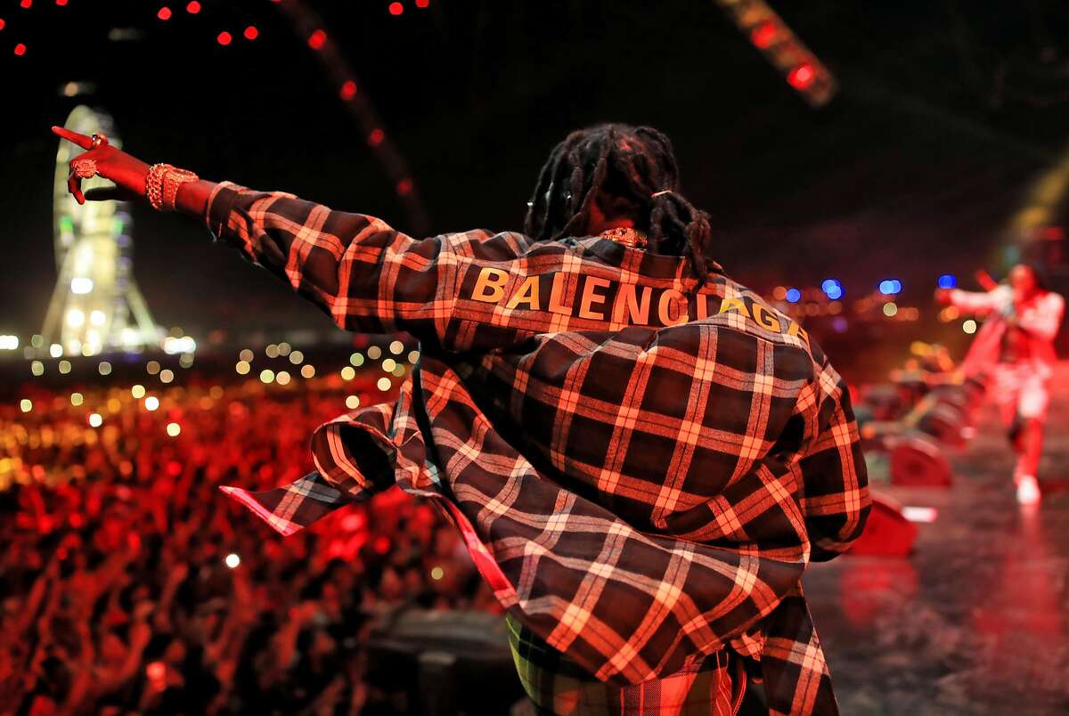 INDIO, CA - APRIL 22: Offset of Migos performs onstage during the 2018 Coachella Valley Music And Arts Festival at the Empire Polo Field on April 22, 2018 in Indio, California. (Photo by Christopher Polk/Getty Images for Coachella)