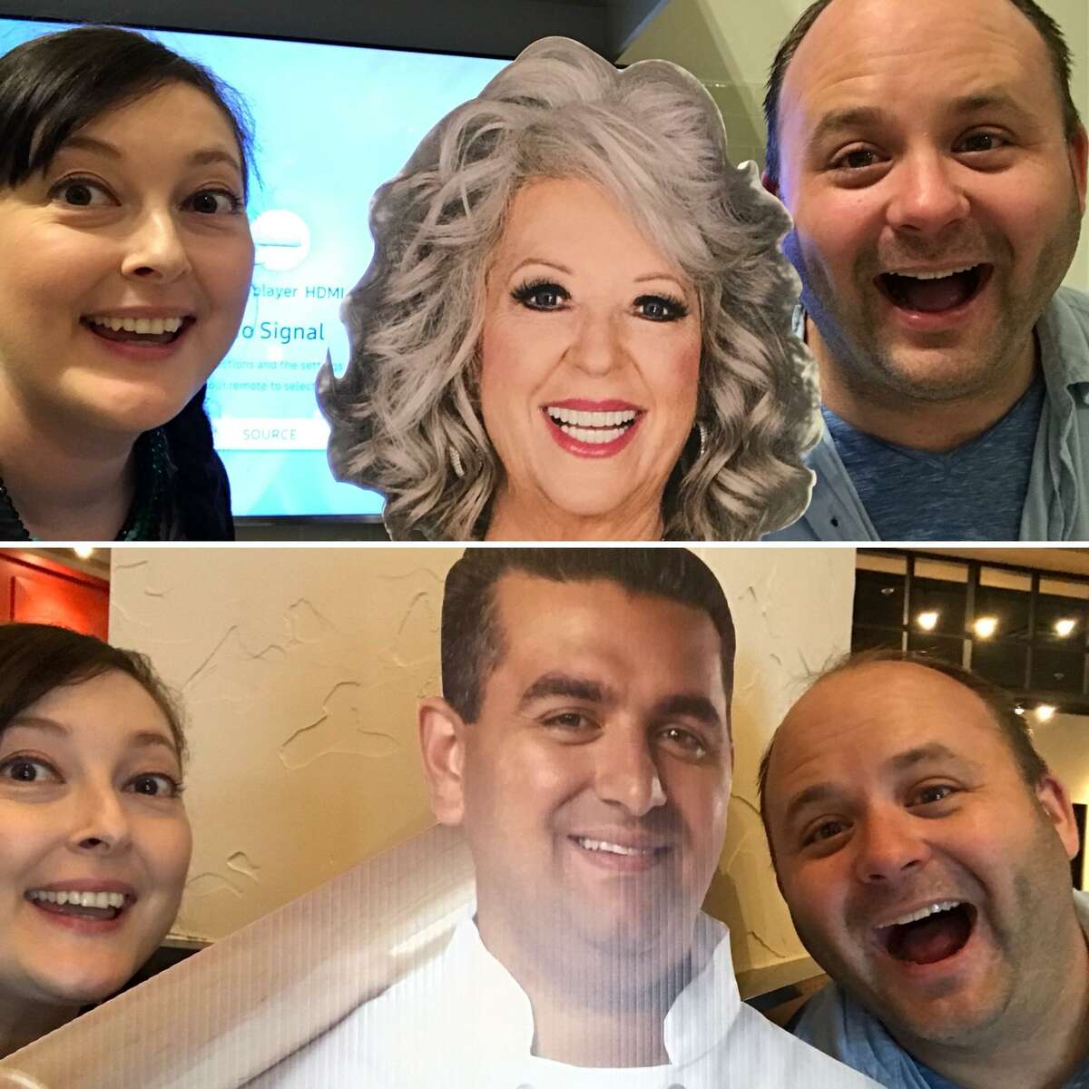 Taste Team members Emily Spicer and Chuck Blount and so happy to be part of the Paula Deen vs. Buddy V: Celeb Restaurant Smackdown.