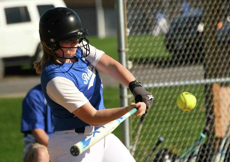 ichabod cranes jenna downey swings at the ball during a