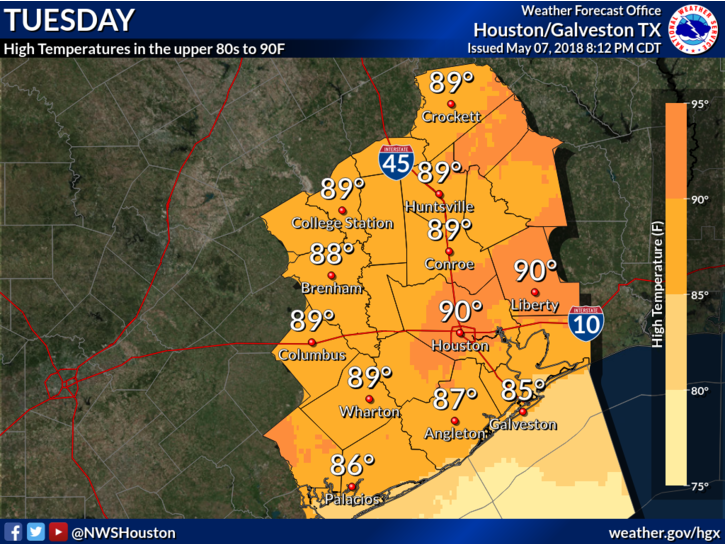 High ozone forecast for Harris, Brazoria and Galveston counties