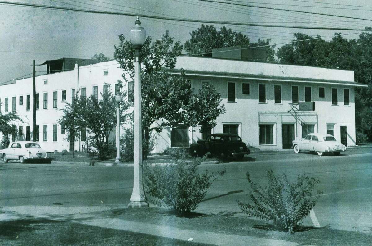 The Burch Hotel at Thompson and Phillips streets in Conroe. The Cables, in association with their friends the Falveys, began operating the hotel in 1936. After Mr. Cable's death in 1941, Tellie Rebecca Knighten Cable continued to run the hotel for 20 more years until her retirement.