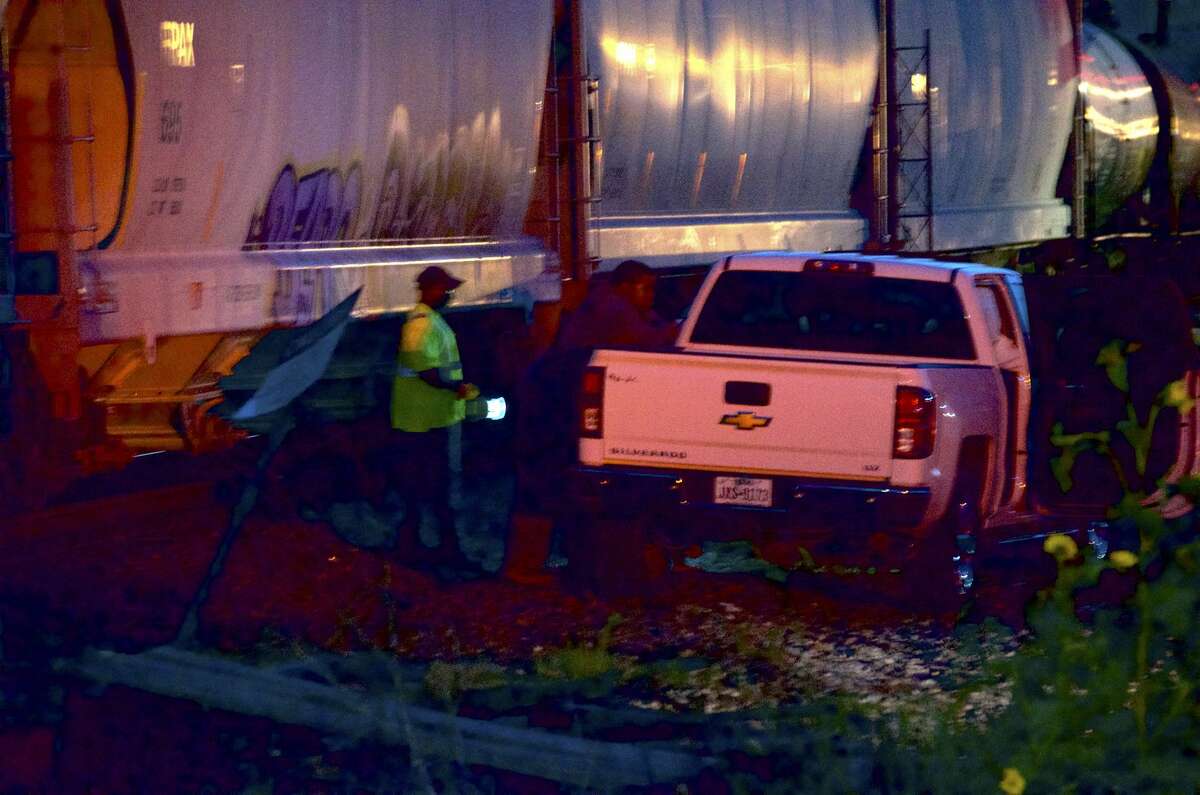 Driver uninjured after train hits truck in southeast Houston