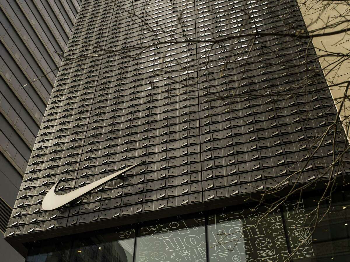 A Nike store in downtown Seattle, April 19, 2018. Nike is struggling to succeed in the womens sportswear market as companies like Lululemon and even Old Navy attract customers and Nike grapples with reports of harassment and gender discrimination.