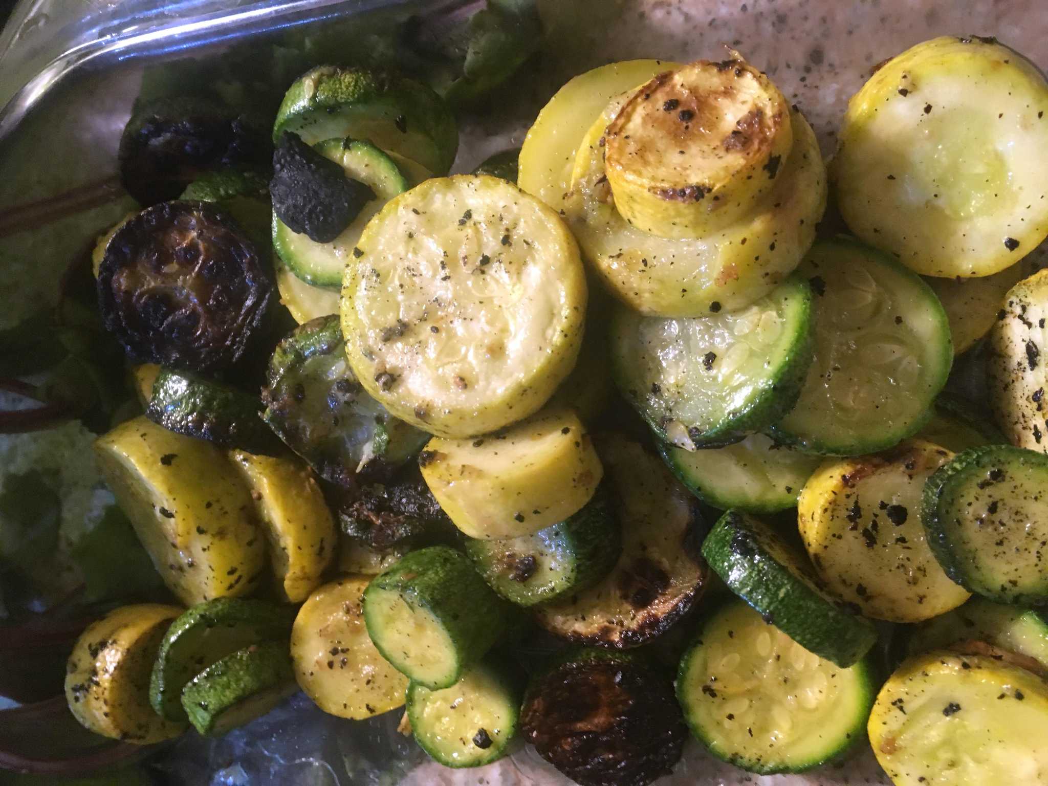 Recipe Grilled Garlicky Zucchini and Squash Medley