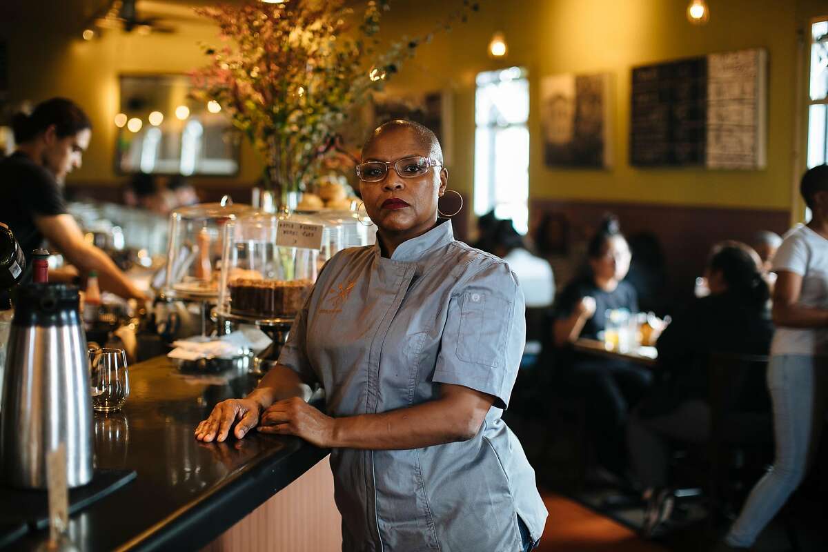 FILE-- Tanya Holland. After more than a decade as a favorite hangout for locals, tourists, rap artists and Golden State Warriors players alike, Tanya Holland’s iconic West Oakland soul food spot, Brown Sugar Kitchen, will soon cease to exist in its current form.
