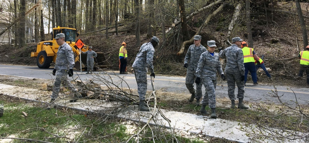Photos: Local National Guard members help with storm cleanup