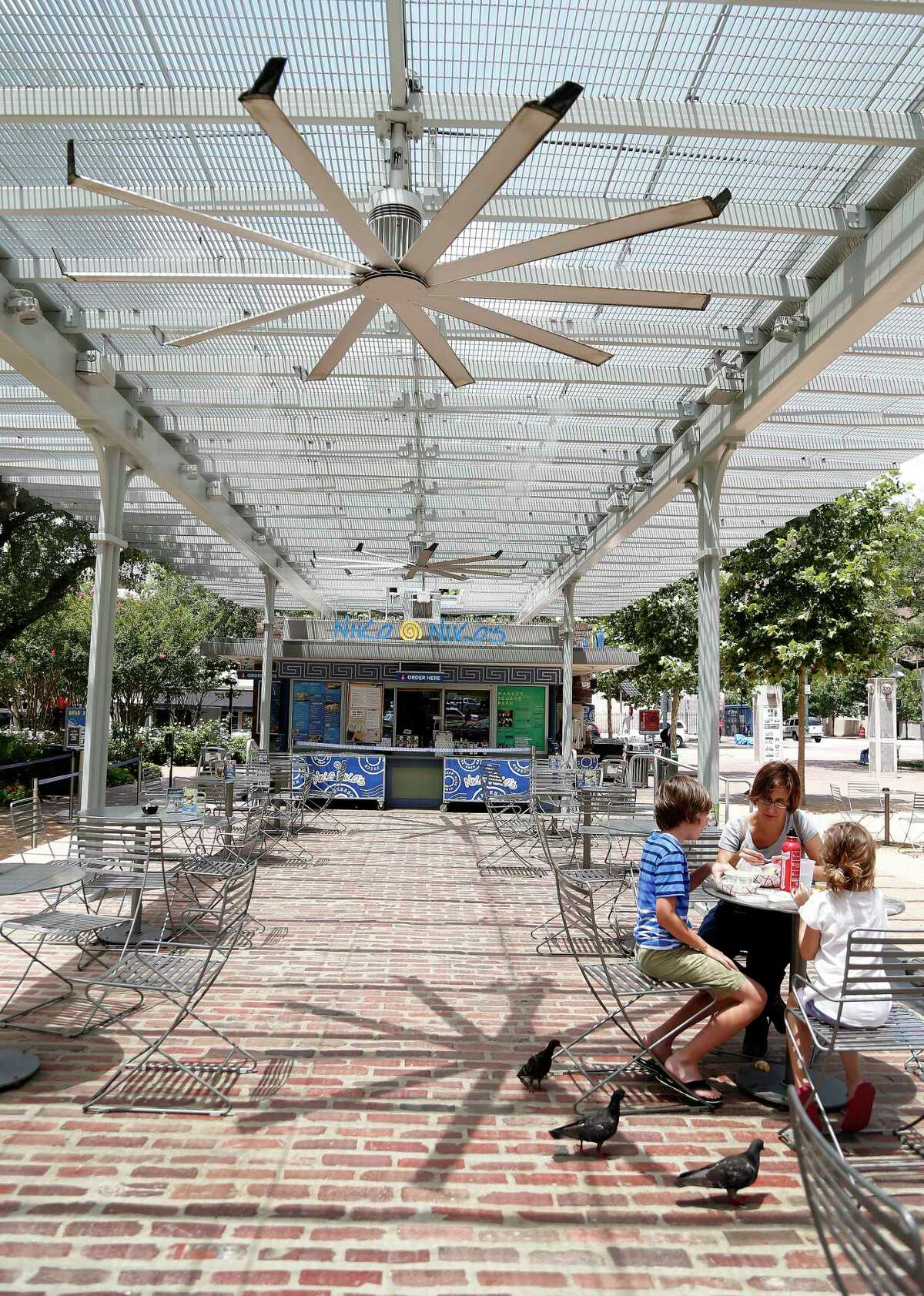 Exteriors of Niko Niko's outdoor restaurant in Market Square Park downtown, Friday, June 27, 2014, in Houston. ( Karen Warren / Houston Chronicle )