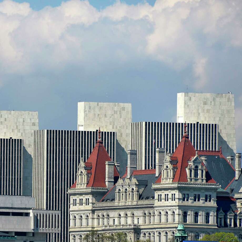Sun shines on the Capitol and Agency building as seen from across the Hudson River Wednesday May 9, 2018 in Rensselaer, NY(John Carl D'Annibale/Times Union) Photo: John Carl D'Annibale, Albany Times Union