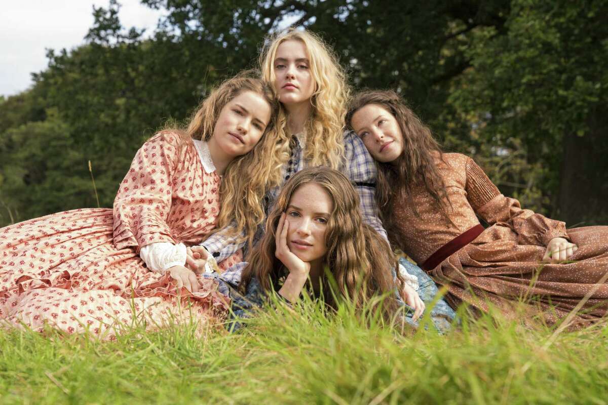 "Little Women," a warm nightcap for Mother's Day, stars from back left to right, Willa Fitzgerald as Meg, Kathryn Newton as Amy, Annes Elwy as Beth and screen newcomer Maya Hawke (bottom middle), who grabs our hearts as Jo.
