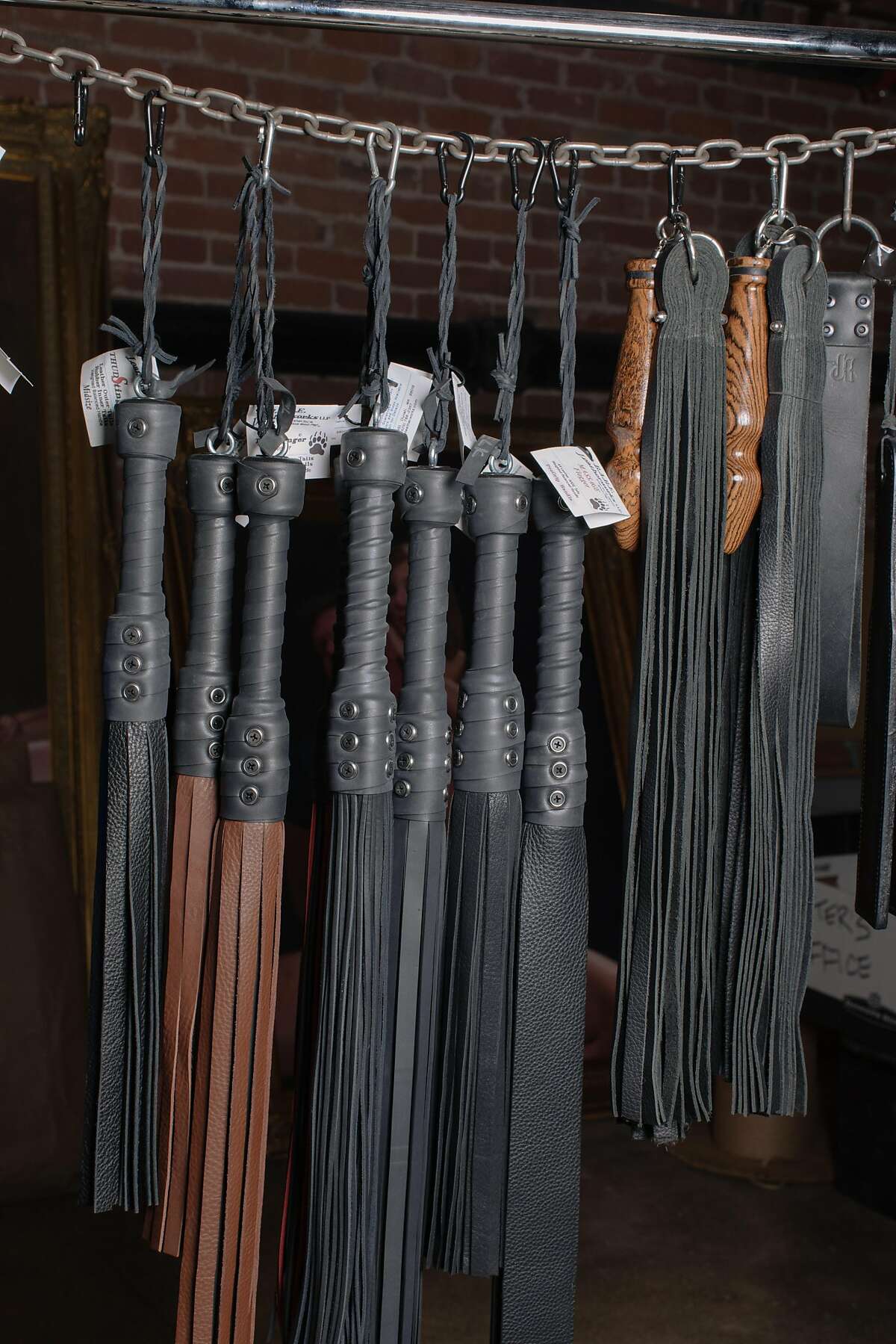 A detail of merchandise in the basement of the new headquarters of Kink.com in San Francisco, California, on May 9th, 2018.