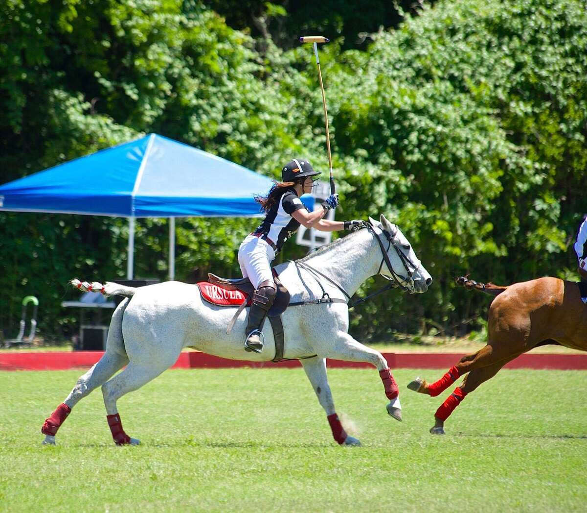 Ursula Pari doing what gives her the biggest adrenaline rush — playing polo.