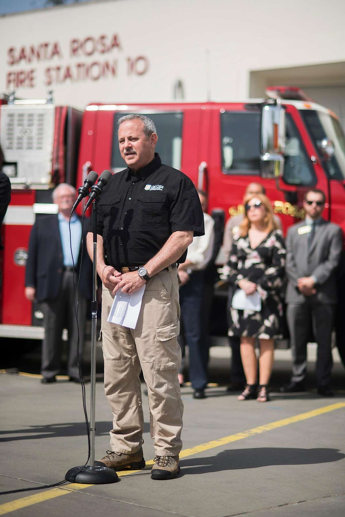 Nearly six months after one of the largest debris removal operations in state history began, state, local and federal partner agencies have finished clean-up from the destructive Northern California wildfires of 2017. Representatives from various agencies addressed the media at a press conference on May 10, 2018 in Santa Rosa, CA. Cal OES Director, Mark Ghilarducci address the media at the press conference.