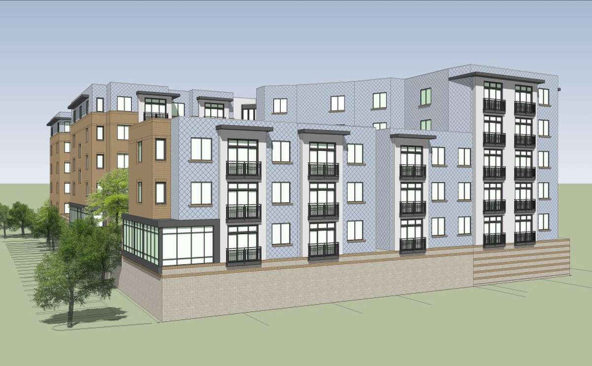 Renderings of the apartment complex Jon Grant of GSX Ventures is proposing building at 1211 Western Ave. in Albany