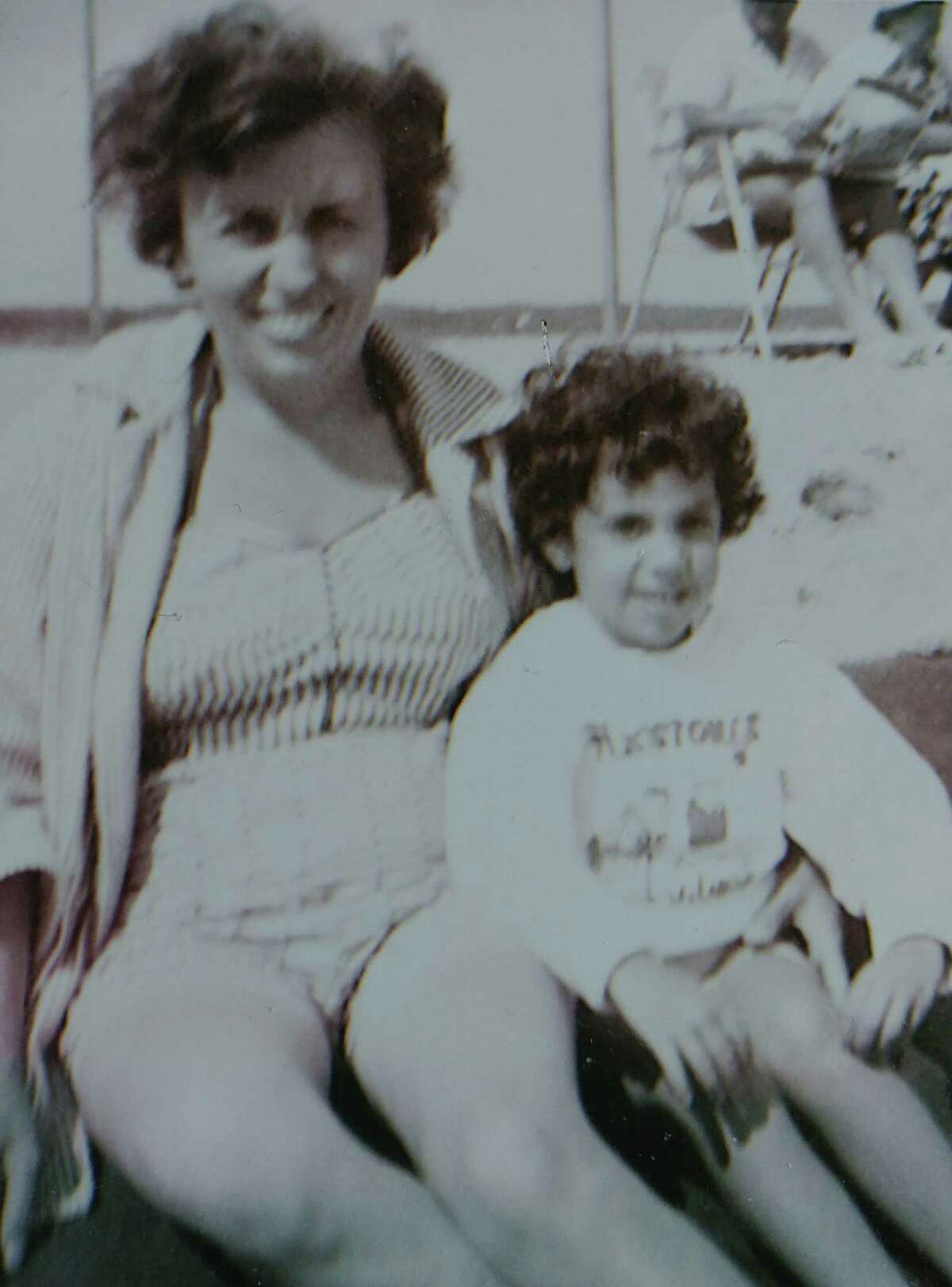 Carol Geary, right, as a child with her mother, Anne Nozzolillo. Geary, whose mother died when she was 25, organized a discussion on Saturday of the book "Motherless Daughters," about women whose mothers died early. (Provided photo.)