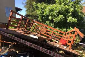 Deck collapse in Oakland sends two to hospital