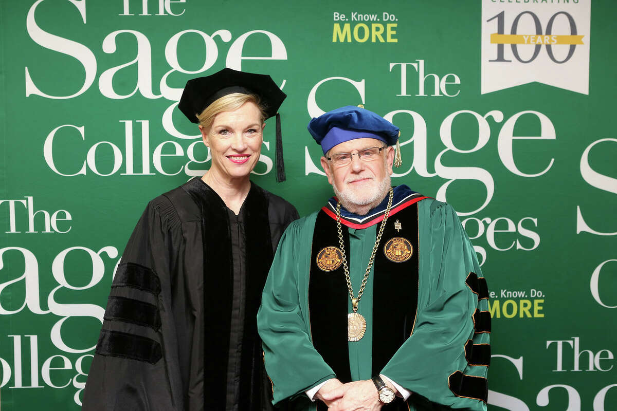 The Sage Colleges' 101st Commencement was May 12, 2018, marking the first commencement for President Christopher Ames. Cecile Richards, activist, author of 