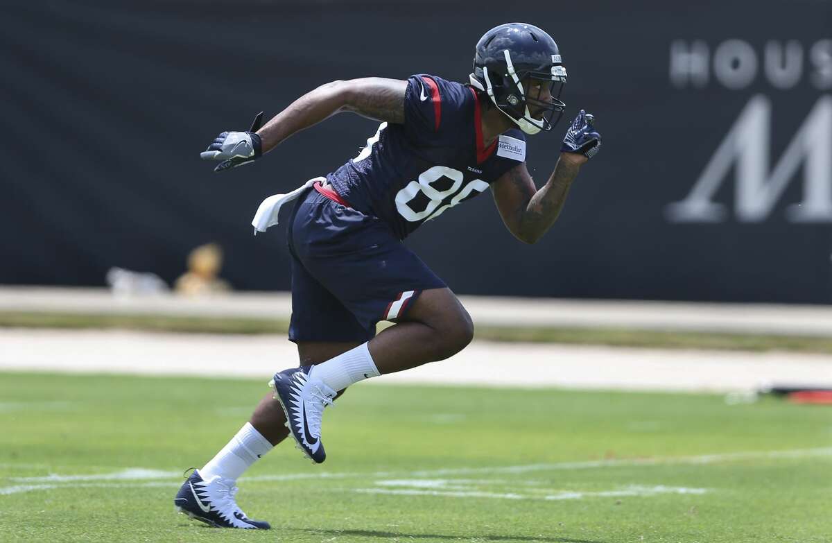 Rookie tight end Jordan Akins could be in the mix for a starting spot as the Texans look to upgrade at the position.
