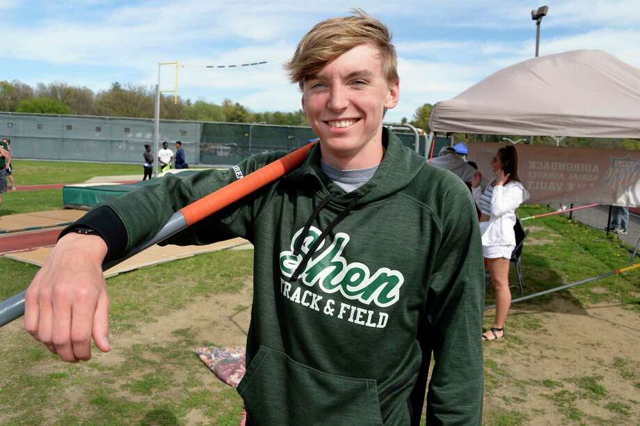Shenendehowa pole vaulter Casey Gribben during the Shenendehowa Track and Field Invitational Friday May 11, 2018 in Clifton Park, NY.  (John Carl D'Annibale/Times Union) Photo: John Carl D'Annibale / 20043756A