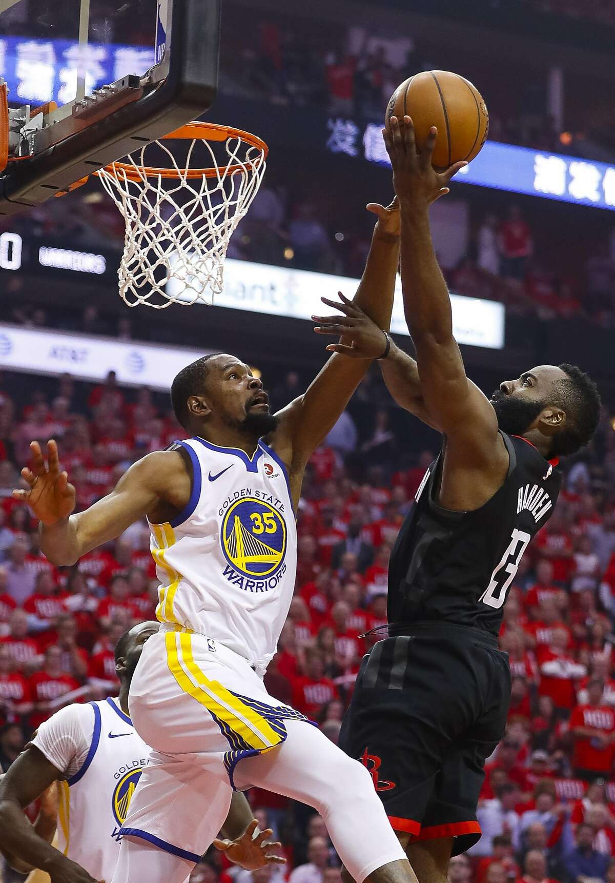 Kevin Durant outduels James Harden as Warriors take Game 1