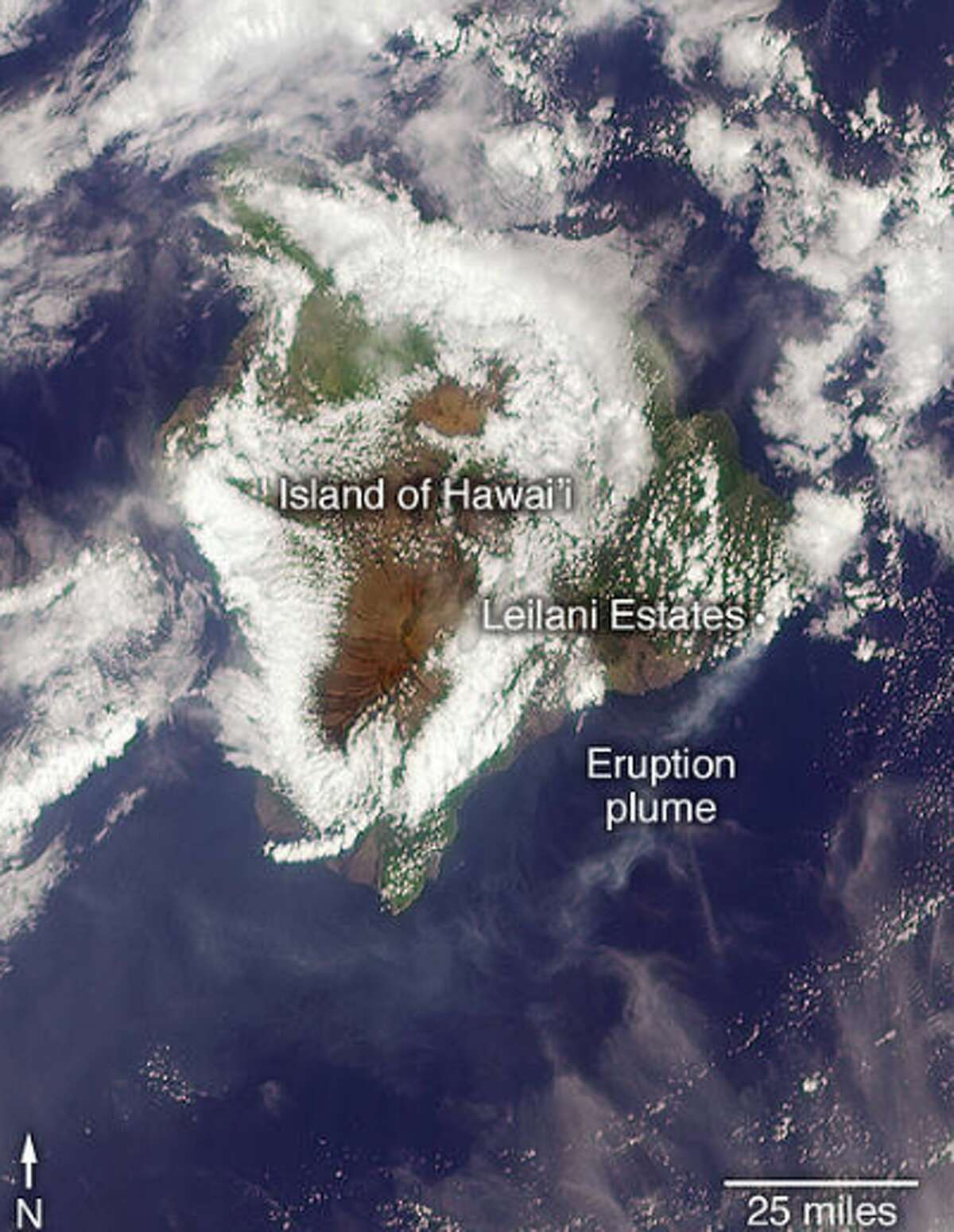 Before And After Images Show Fiery Path Of Kilauea Volcano 