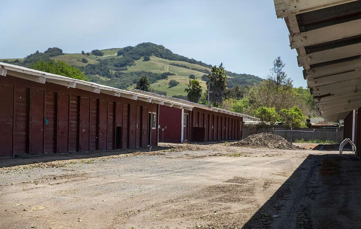 The possible home of Journey's End Mobile Home Park is seen as abandoned stables just south of the Sonoma County Fairgrounds Friday, May 11, 2018 in Santa Rosa, Calif.