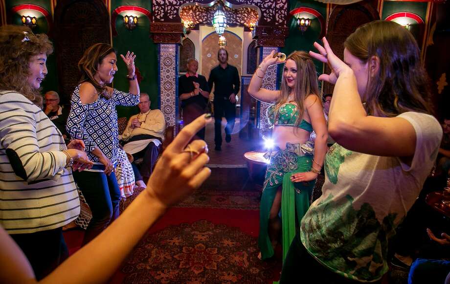 Belly Dancer Brenna Weiber dances for diners at El Mansour in San Francisco, Calif. on May 12th, 2018. Photo: John Storey / Special To The Chronicle