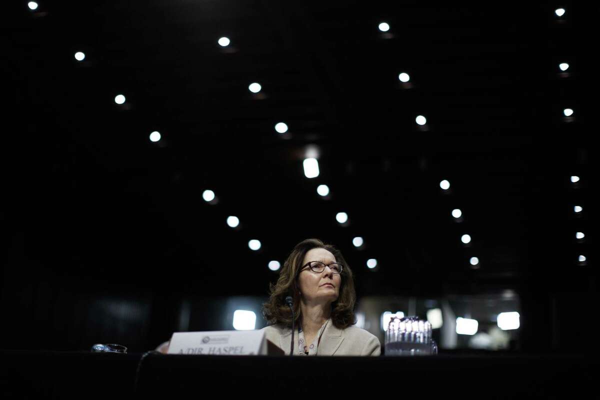 Gina Haspel, the Trump administration's nominee for CIA director, during her confirmation hearing before the Senate Intelligence Committee, on Capitol Hill in Washington, May 9, 2018.