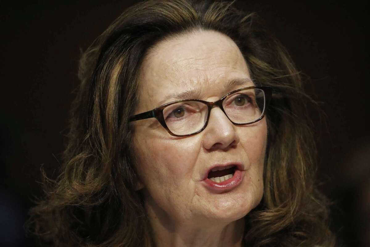 CIA nominee Gina Haspel testifies during a confirmation hearing of the Senate Intelligence Committee on Capitol Hill.
