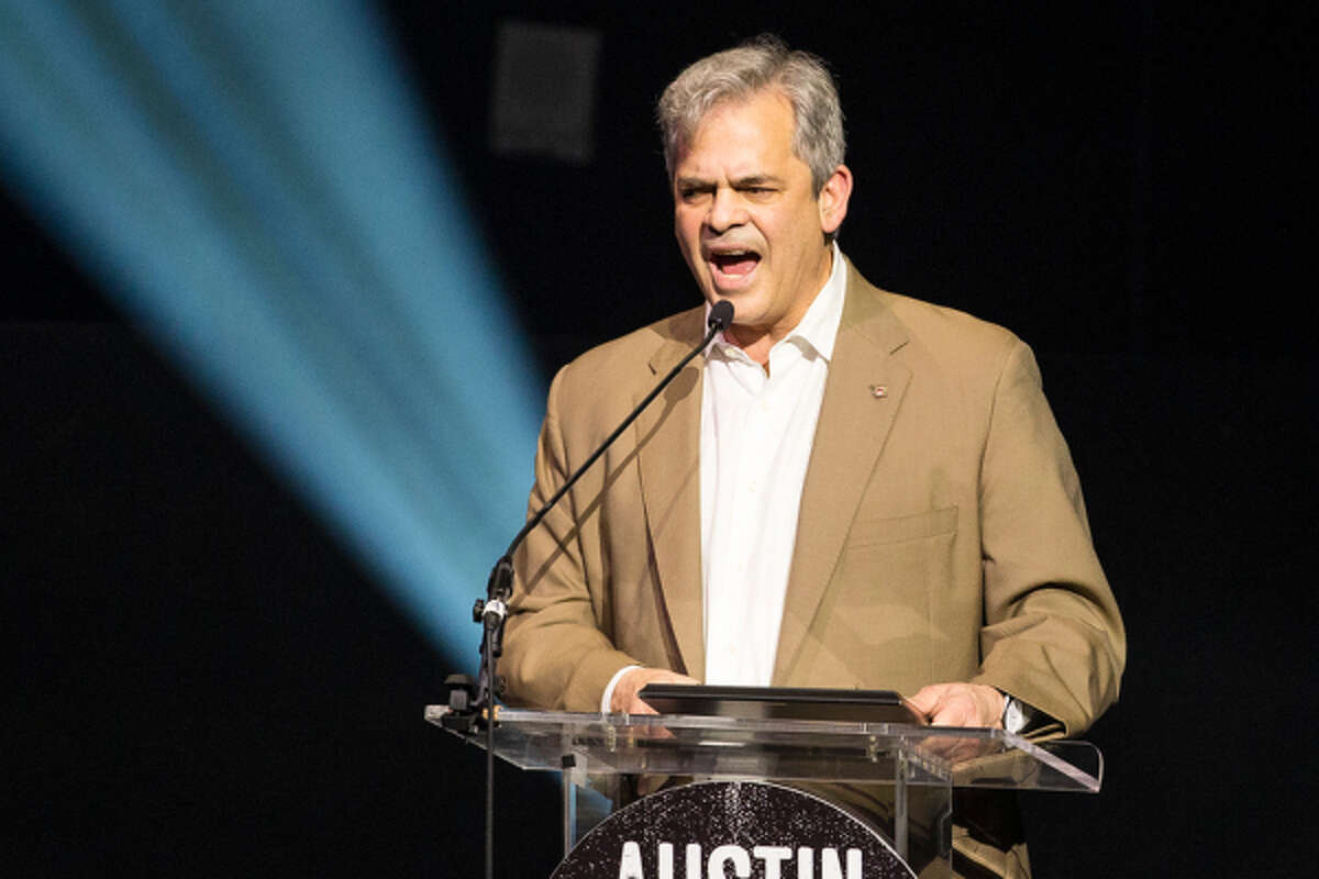 Austin Mayor Steve Adler, shown here at a Feb. 28, 2018 celebration, made a jobs-gained claim about Austin that rated False on the PolitiFact Texas Truth-O-Meter (NICK WAGNER, Austin American-Statesman).