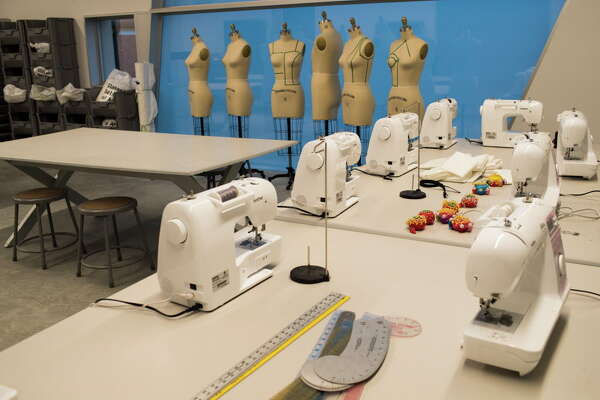 Studio space for sewing classes at the Glassell School of Art, Tuesday, May 15, 2018, in Houston.