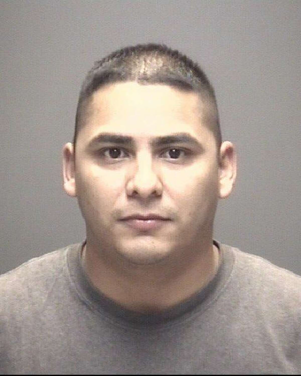 FILE - An undated booking photograph of Ruben Noel Ornelas. A judge sentenced Ornelas, a former Galveston County Sheriff's deputy, to 20 years in prison following his conviction on charges of indecency with a child and online solicitation of a minor.