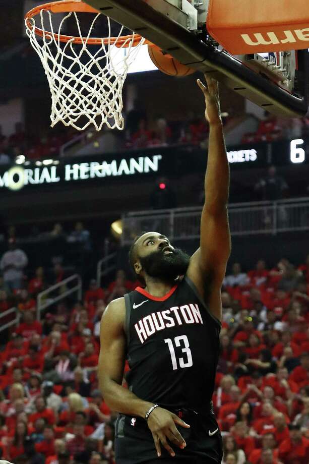 HOUSTON, TX - MAY 16:  James Harden #13 of the Houston Rockets shoots against the Golden State Warriors in the first quarter of Game Two of the Western Conference Finals of the 2018 NBA Playoffs at Toyota Center on May 16, 2018 in Houston, Texas.  (Photo by Ronald Martinez/Getty Images) Photo: Ronald Martinez / 2018 Getty Images