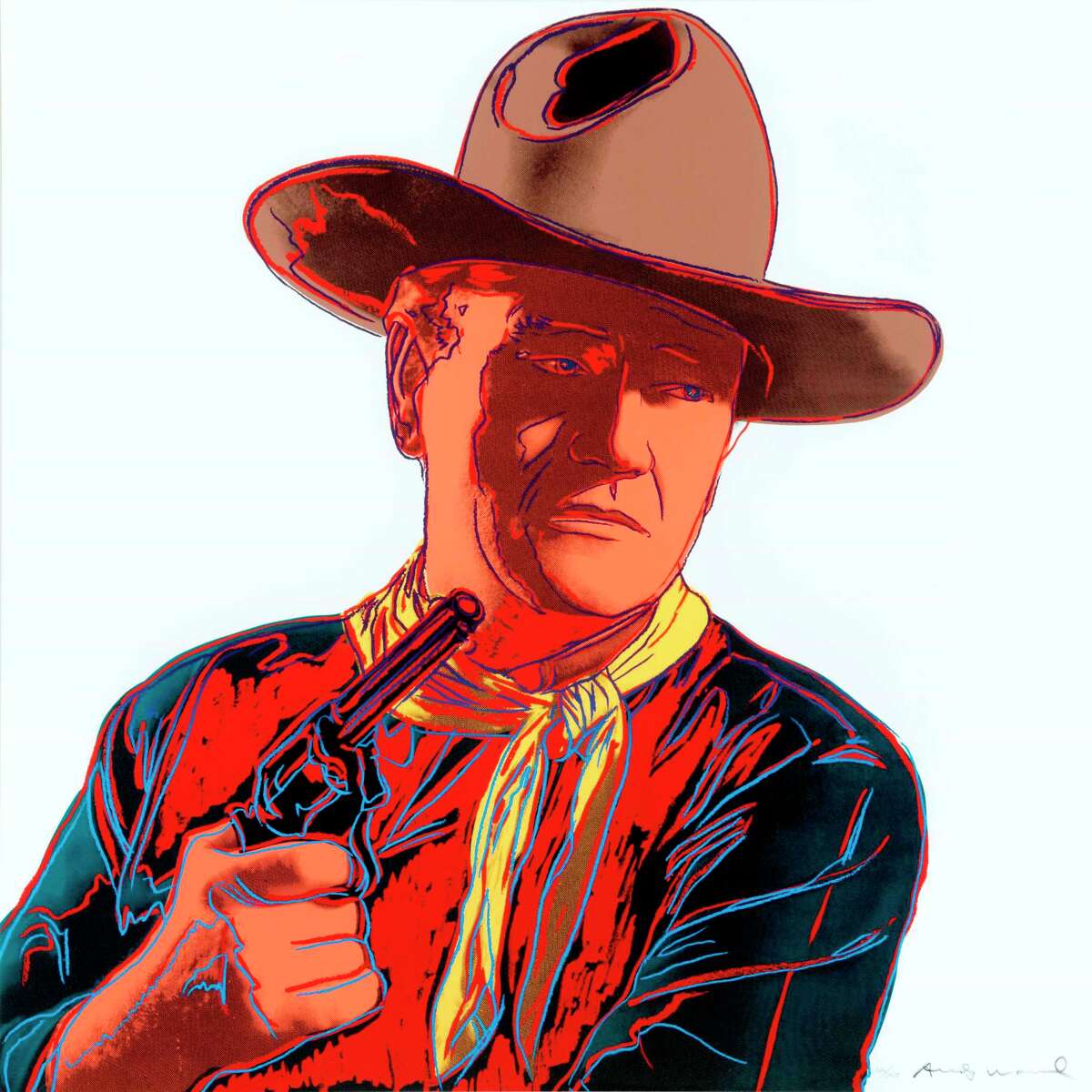 Andy Warhol's screenprint "John Wayne," from his "Cowboys and Indians" series, is on display at the Briscoe Western Art Museum. All 10 pieces from the original suite will be displayed along with related works by Warhol. A companion exhibit, "Billy Schenck: Myth of the West" features Western-themed pop pieces by an artist who has cited Warhol as an inspiration. Schenck will sign copies of "Schenck in the 21st Century" by Amy Abrams in the Museum Store from 11 a.m. to 1 p.m. Saturday. The exhibit is included with regular museum admission. Opens Friday. Through Sept. 3, Briscoe Western Art Museum, 210 W. Market St. $8 to $10. Info, 210-299-4499; briscoemuseum.org. -- Deborah Martin