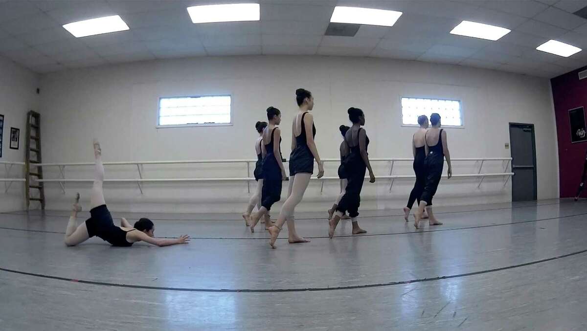 The nine dancers’ movements are both flowing and jarring, their hands fluttering at one point to communicate frenzy or despair, while they perform the dance choreographed by Rowan Casillas. It will be performed Friday and Saturday at the San Antonio Metropolitan Ballet’s annual Dance Kaleidoscope.