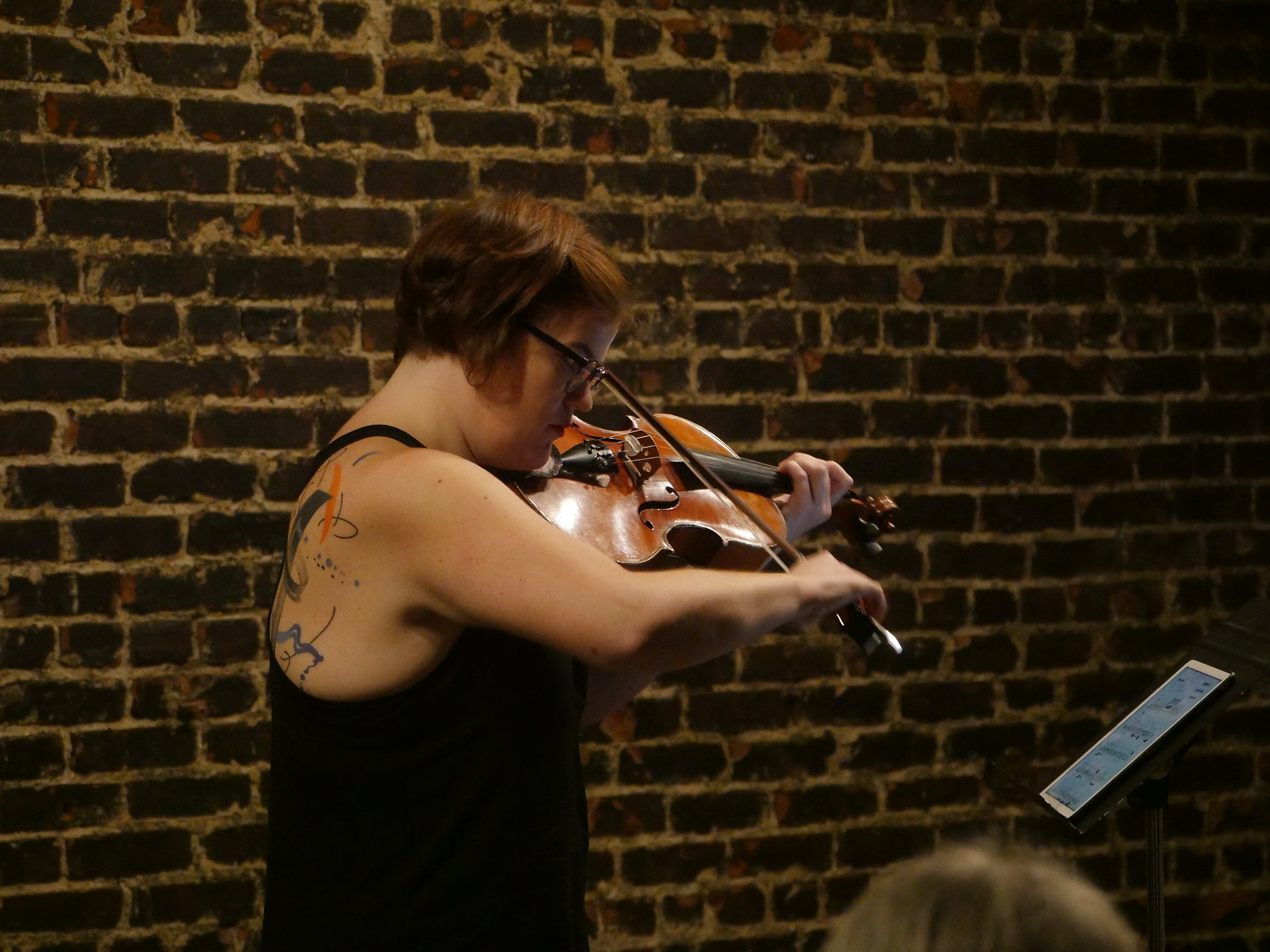 A viola soloist explores some strange musical corners