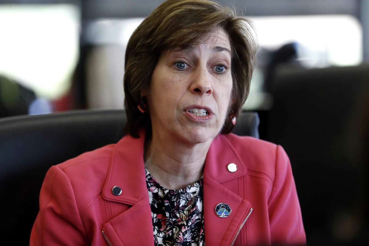 Dr. Ellen Ochoa, a veteran astronaut, is the 11th director of the Johnson Space Center. She is JSC's first Hispanic director, and its second female director, photographed Wednesday, March 21, 2018, in Houston. She is retiring in May 25.