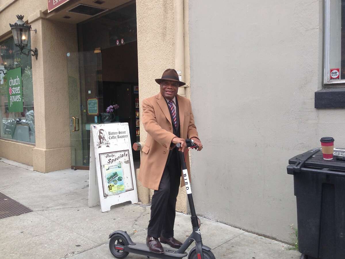 Willie Brown tries out a possible future ride.