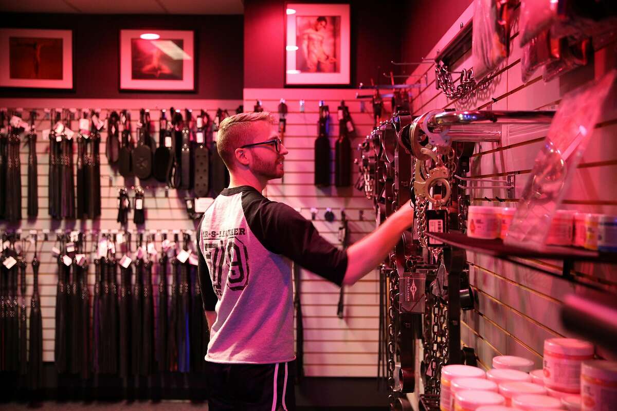 Clark Allen, the assistant manager, at Mr. S Leather, Thursday, May 17, 2018, in San Francisco, Calif.