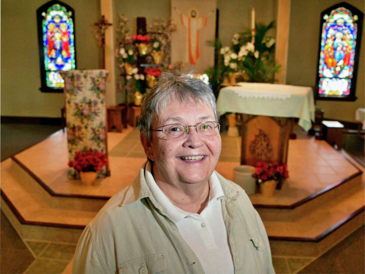 Sister Mary Lou Liptak in the chapel of St. Lucy/St. Bernadette Church Thursday May 10, 2018 in Altamont, NY. (John Carl D'Annibale/Times Union)