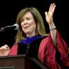 President and Dean Alicia Ouellette addresses graduates during Albany Law School's 167th Commencement at SPAC Friday May 16, 2018 in Saratoga Springs, NY. (John Carl D'Annibale/Times Union)