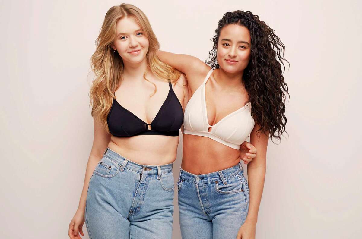 In this undated image provided by wearlively.com, models pose for a photo. Shopping for bras, particularly online, can be an exercise in frustration. Lively offers 26 sizes in bras from 32A to 38 DDD. (Daryl Oh/wearlively.com via AP)