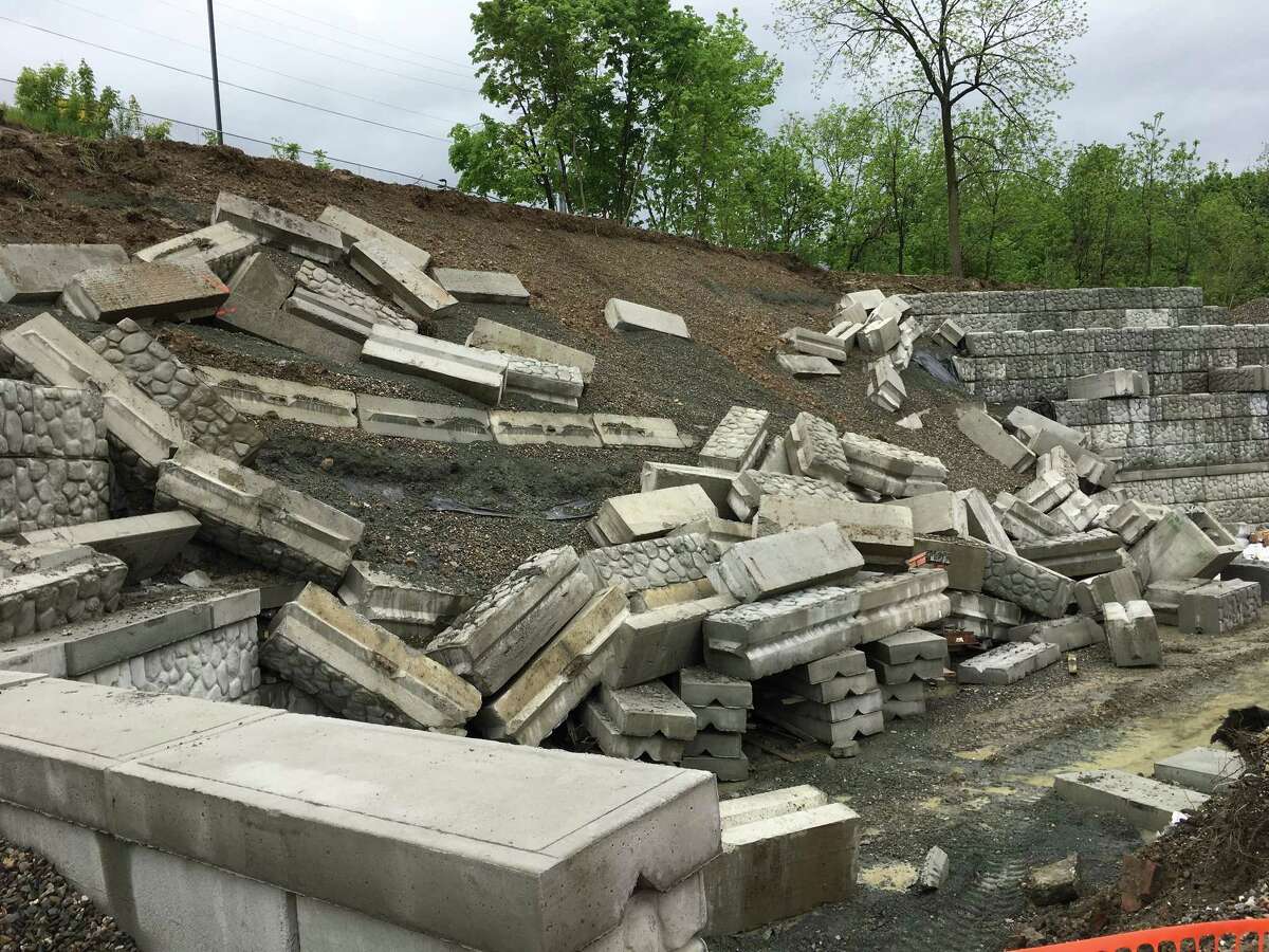 Wall behind Troy Stewart's collapses