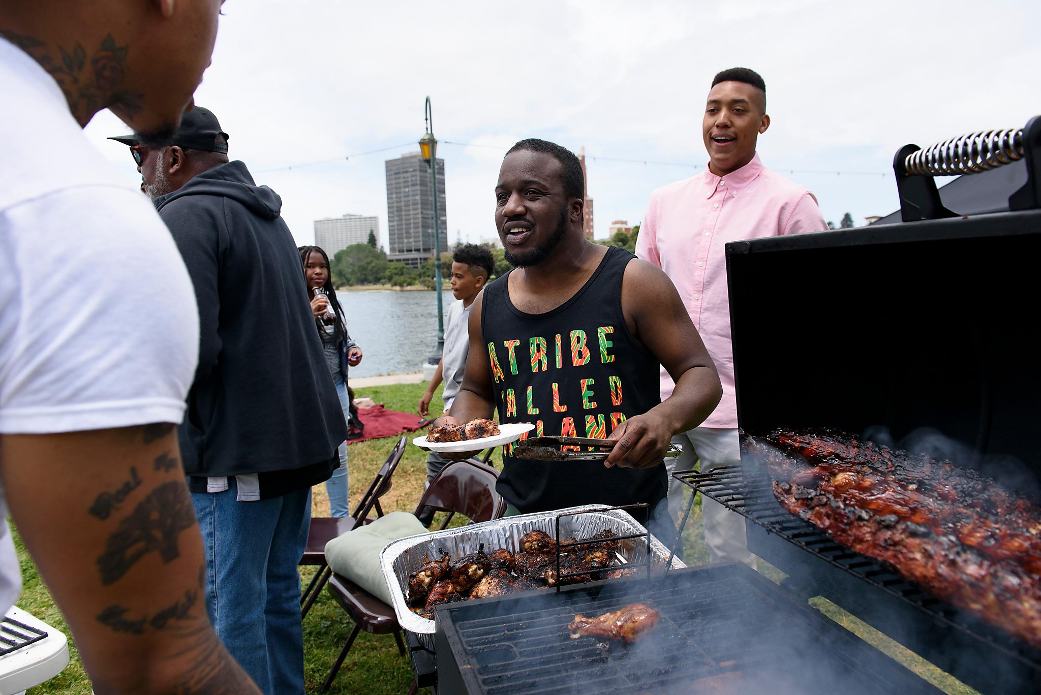 Oakland locals crowdfunding 2nd BBQ n While Black barbecue party