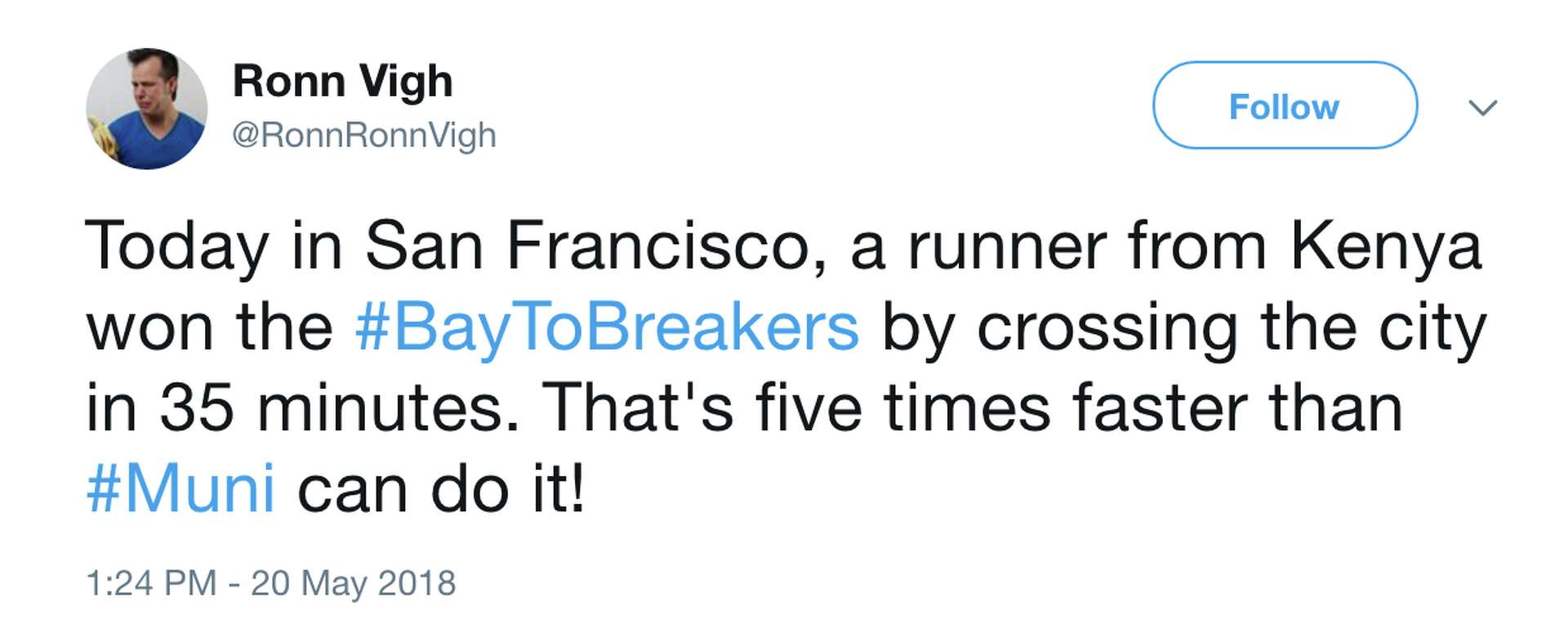 San Franciscans tweet through #BaytoBreakers with hilarious reactions