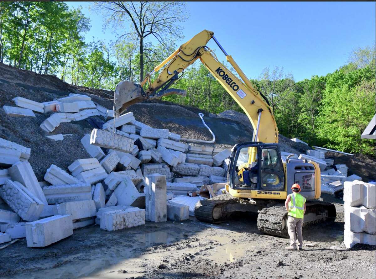 Wall behind Troy Stewart's collapses