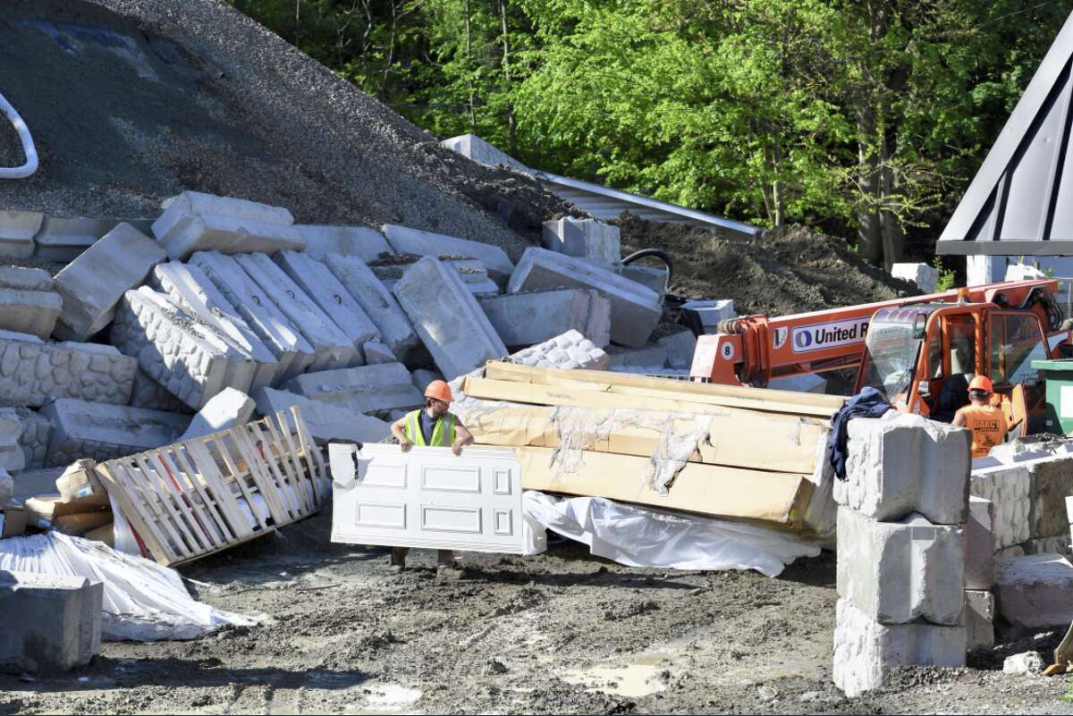 Wall behind Troy Stewart's collapses