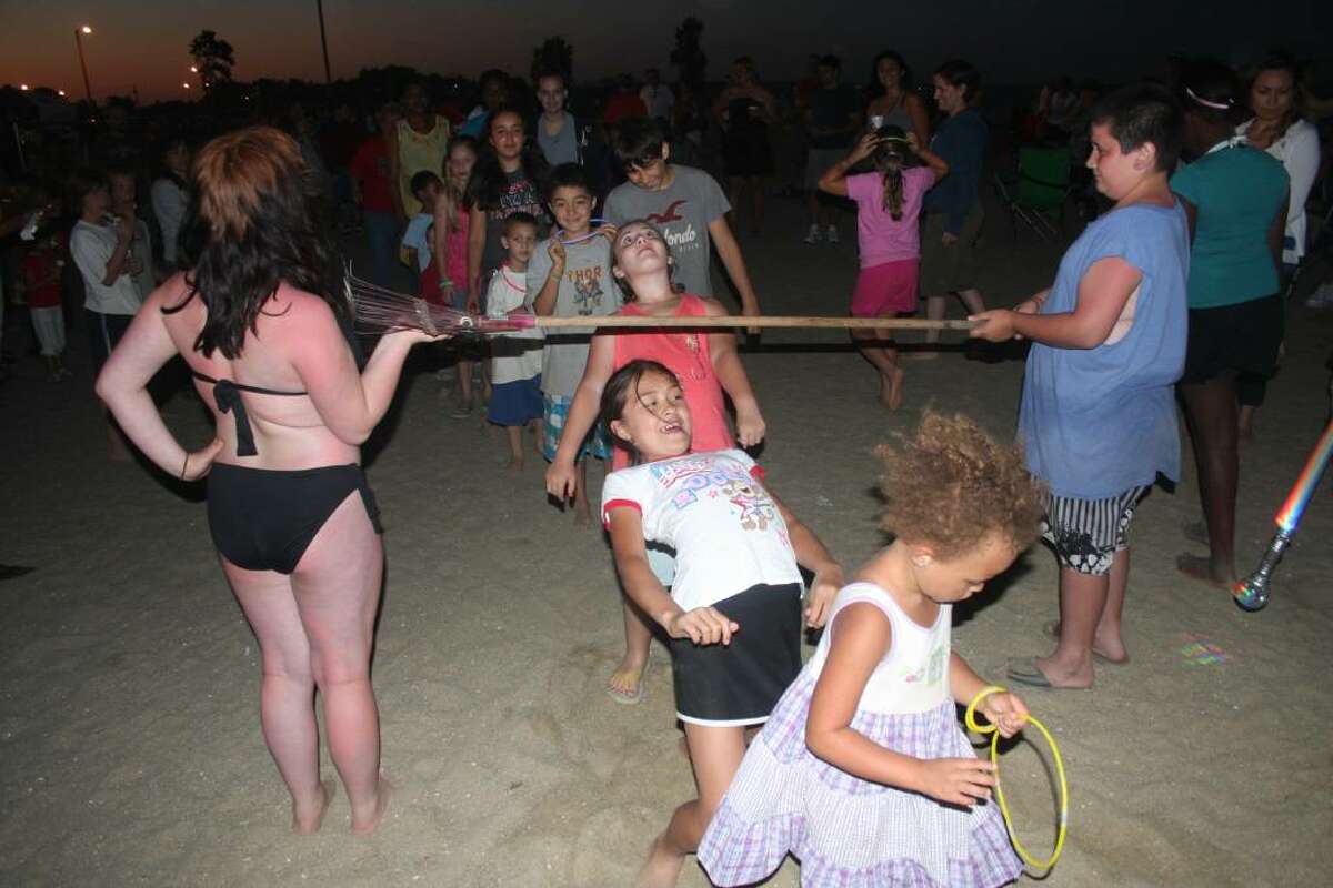 Stratford residents celebrated the Fourth of July at Short Beach Saturday night with festivities for the family followed by a fireworks display.