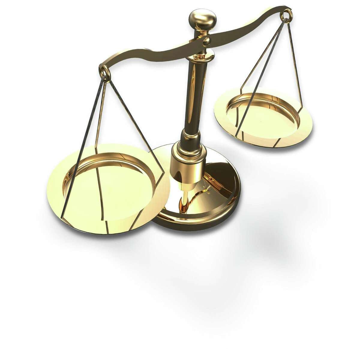Scales as symbol of law justice court fairness choice 3D render with clipping path